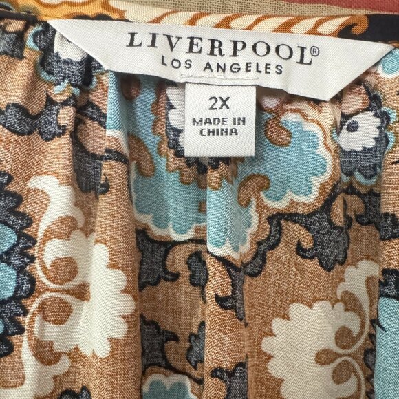 Liverpool Boho Print Blouse NWT - Picture 3 of 5